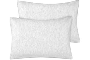 Zenssia Organic Cotton Toddler Pillowcase/Travel Pillowcase Pack of 2 Set 13x18 Inches with Envelope Closure - Soft & Breathable Baby Pillow Case Cover Solid Gray