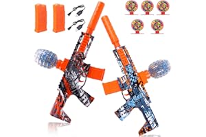 AGARD 2 Pack Gel Ball Blaster Splatter Toys 60000+ Balls - High Powerful 12 Per Seconds 160+ Fps Super High Speed Automatic Splat Toys for Age 14+