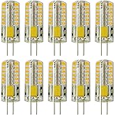 RAYHOO 10pcs G4 LED Bulbs JC Bi-Pin Base Light Bulbs 3W AC/DC 12V 20W-30W T3 Halogen Bulb Replacement Landscape Bulbs(Warm White 3000K)