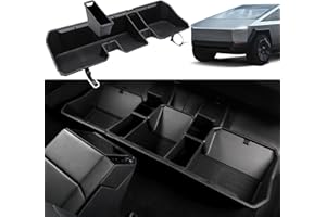 Foronetry Rear Under Seat Storage Box Compatible with Tesla Cybertruck 2024, Second Row Under Seat Organizer with Modular Storage Box for Cybertruck Accessories
