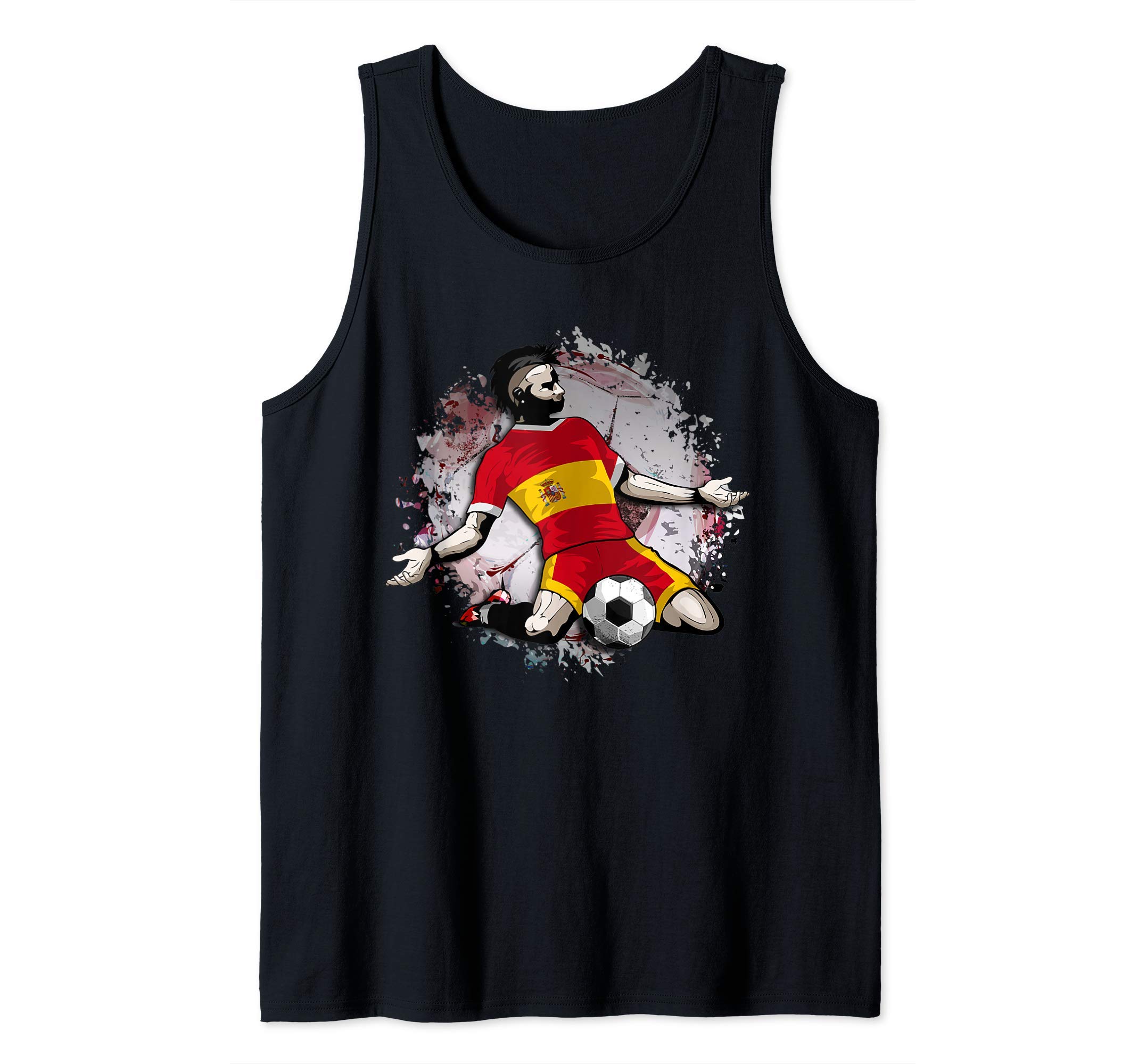 Spain Soccer Spanish National Flag Football Lovers Design Tank Top