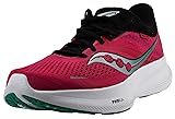 Saucony Women's Ride 16 Sneaker, Rose/Black, 6.5