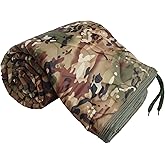 GRVCN Military Blanket - Camping Sleeping Bag with Zipper, Poncho Liner Thermal Insulated Blanket, Lightweight Portable Outdoor Hiking Survival Compression Carry Bag