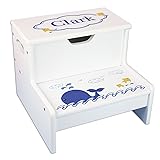 Personalized Whale Storage Step Stool