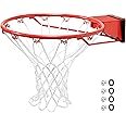 Silverback Standard Breakaway Rim with Nylon Net Compatible and Goaliath Portable Basketball Hoops