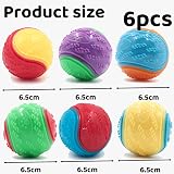 Sricam 6Pcs Squeaky Dog Ball Toy 6.5cm TPR Chew Treat Puppy Training view 2