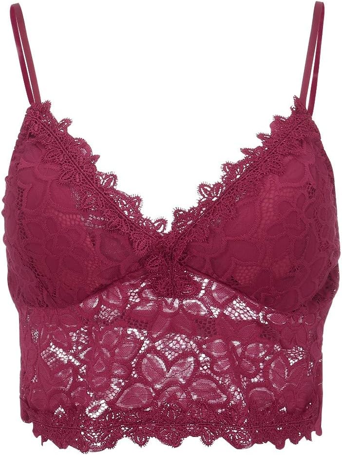 MeButiko Underwear for Women Sexy,Women Plus Size Vest Crop Wireless Bra Lingerie Sexy V-Neck Underwear Camisole