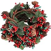6Pcs Pine Cone Garland Decoration 3.14In Diameter Handmade Hanging Pinecone Garland for Christmas Wedding Party Home Seasonal Decor