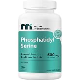 Phosphatidylserine Supplement 600mg with Choline, 240 Capsules | Brain Health &amp; Focus Support with Lion's Mane, Ginkgo Biloba, Panax Ginseng &amp; Ashwagandha | Soy Free, Non-GMO, Gluten Free**
