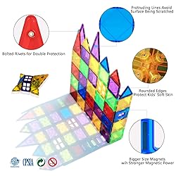 MAGBLOCK Magnetic Tiles Building Blocks 130 Pcs