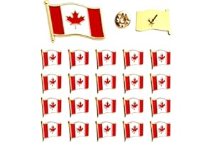 Dhjkko 25/50/100PCS Canada Flag Pins, Canadian Souvenirs Maple Leaf Lapel Pins Brooch Badges Canada Souvenir Gifts for Travel