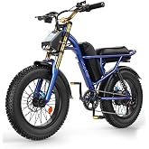 Electric Bikes for Adults, 1500W Peak Motor, 48V 15.6Ah Removable Battery | 20" Fat Tire Off-Road E Bike for Beginner, 75Miles Range, Smart LCD Color Display&amp;Full Suspension, 7-Speed, UL2849 Certified