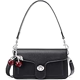 Lexiyat Purses for Women Trendy Crossbody Bags Leather Designer Handbags Travel Shoulder Cherry Bags Charm with 2 Straps