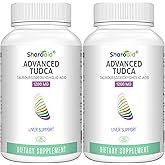 Sharoaid TUDCA Liver Support Supplements 1200 mg-Third Party Tested-Bile Salts for Liver Detox Cleanse-High Strength Formula-Vegan Capsules for Liver,Gallbladder,Kidney Health,2 Bottle-120 Capsules