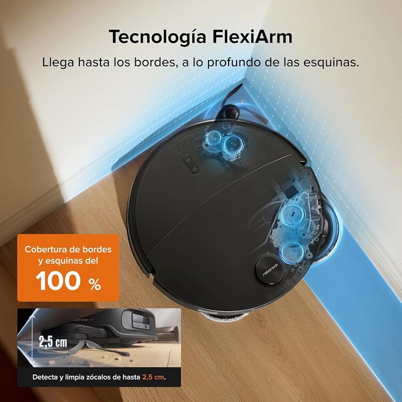 Qrevo Edge 2 Robot Aspirador Succión Extrema de 25000 Pa, Negro
