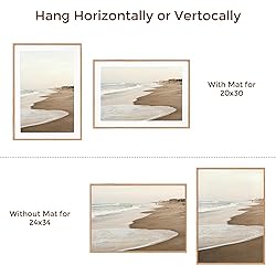 24x34 Oak Wood Picture Frame, 24"x34" Poster Frame