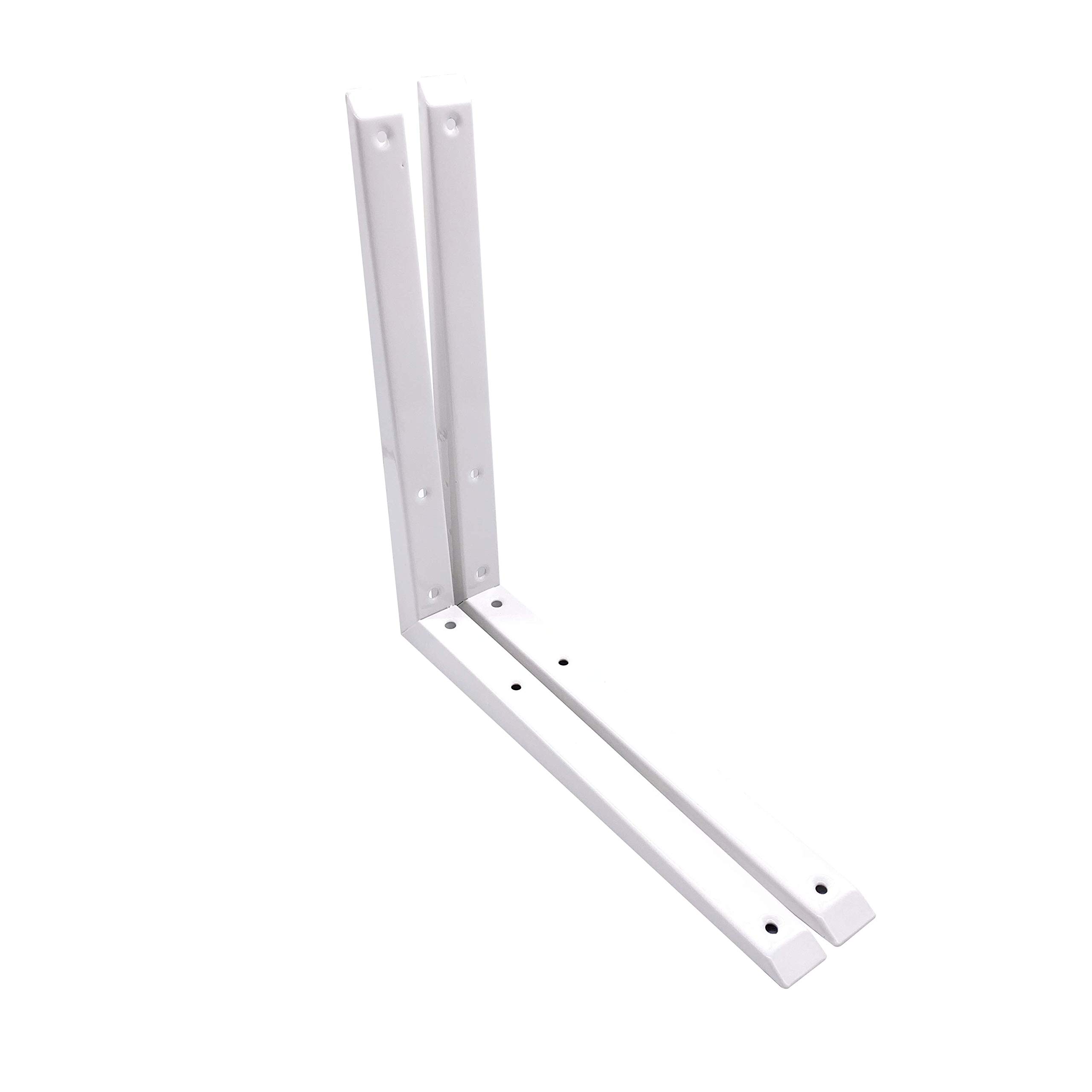 Strong Shelf Bracket Mitre Reinforced Pattern 250 x 250mm White Pack of 2 EAI Brand