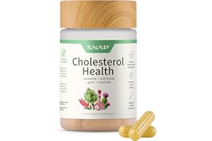 Snap Supplements Cholesterol Health - Natural Support for Heart, Liver, Digestive and Metabolic Health, 60 Vegetarian Capsules (30 Servings, 1 Month Supply)