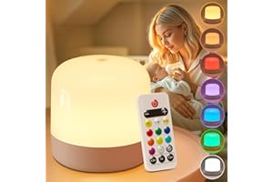 COOLNIGHT Baby Night Lights for Nursery,8 Brightness+10 Colors Baby Night Light,2400mAh+Remote Portable Night Light for Baby Nursery,Toddler Night Light,Egg Light for Nursery Lamp,Touch Night Light Nursery Lamp