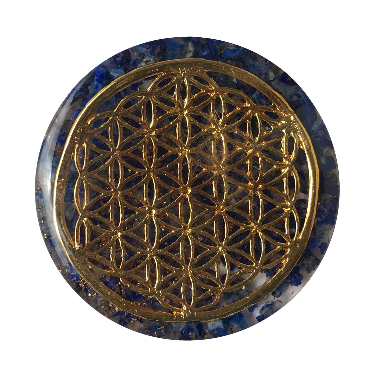 CHONIT Orgonite Pendant, Crystal Necklace with Flower of Life Symbol and Collar and Bag, Protective Pendant, Reiki Pendant, Large Crystal Stone Woman and Man, Gemstone, Orgonite