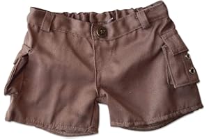THE BEAR FACTORY Cargo Shorts Teddy Bear Clothes Fit 14" - 18" Build-a-Bear and Make Your Own Stuffed Animals