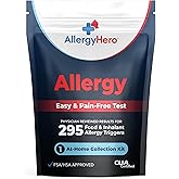 AllergyHero Comprehensive Food and Environmental Allergy Test Kit with 295 Triggers for Adults & Kids – Easy and Pain-Free at-Home Use Allergy Test Kit with Accurate Results