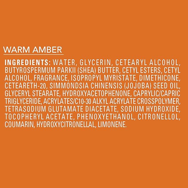 JERGENS SHEA FUSION WARM AMBER SCENTED LOTION, MOISTURIZING BODY LOTION WITH SHEA BUTTER AND VITAMIN E, 14 FL OZ