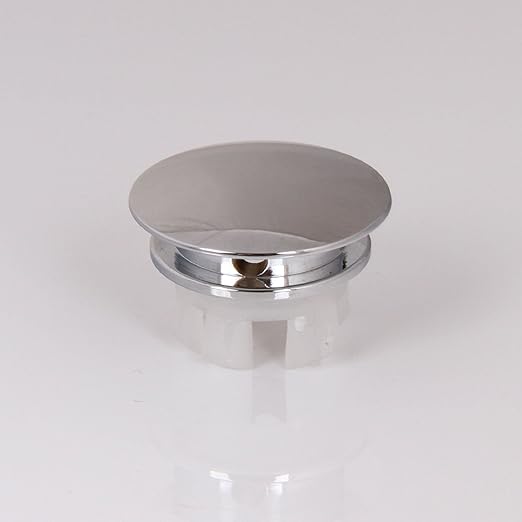 ELIMAX'S Ceramic Sink Overflow Cap Solid Brass Umbrella Style Chrome