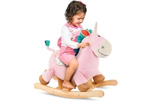 B. toys – Unicorn Rocker – Unicorn Rocking Toy – Wooden Ride – On – Classic Toys for Toddlers, Kids – 18+ Months – Rodeo Rocker – Cleo