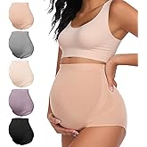Summer Mae Maternity Underwear Soft Breathable High-Waist Pregnancy Seamless Over Bump Panties for Women