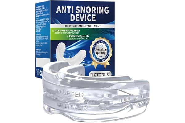 Anti Snoring Mouth Guard: Adjustable Snoring Mouth Guards for Men and Women, Custom-Fit Boil-and-Bite, Travel or Home Use, 1