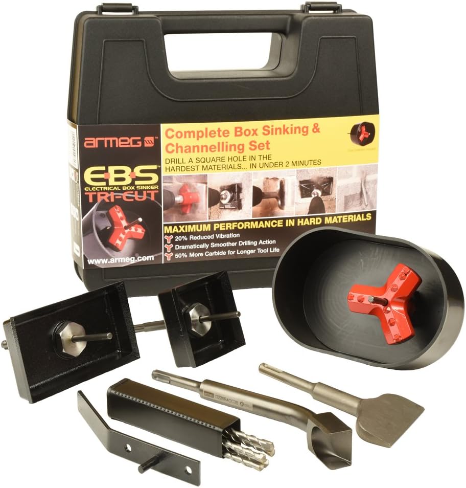 Armeg EBS.TCINST.Set EBS Tri-Cut Complete Box Sinking and Channelling Set, Medium