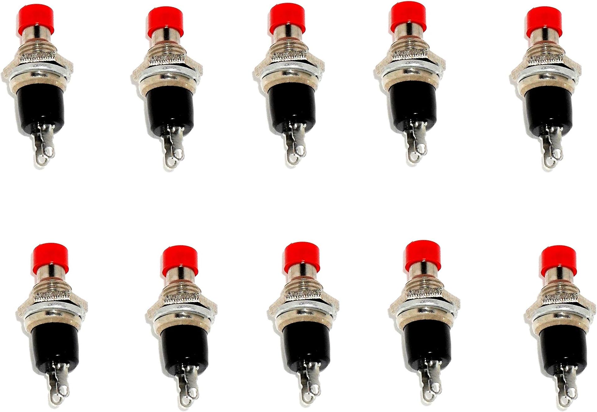10 PushButton Switches SPST Momentary N.O. (Normally Off)