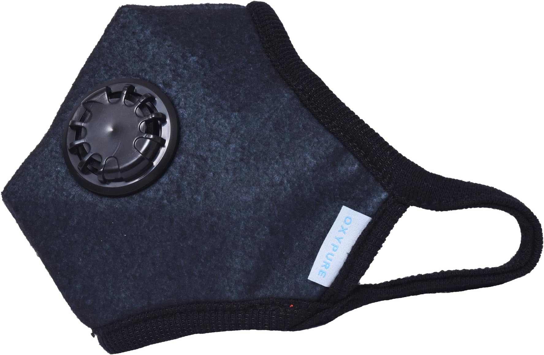 Oxypure N99 Tested Washable Designer Pollution Masks Men/Women/Kids Size (Medium, Plain Black)