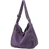 DAINAOTM Canvas Tote Bag Casual Hobo Crossbody Shoulder Bag for Women and Men Large Purse Messenger Bag Travel Work