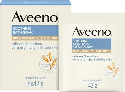 Aveeno Soothing Bath Soak for Sensitive Skin 8 x 42g Oat Sachets