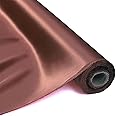 Byitre 16 Momme 100% Pure Mulberry Silk Fabric - 44 Inches Wide Charmeuse Silk, 5 Yards for Pajamas, Shirts or DIY Crafts(Coffee)