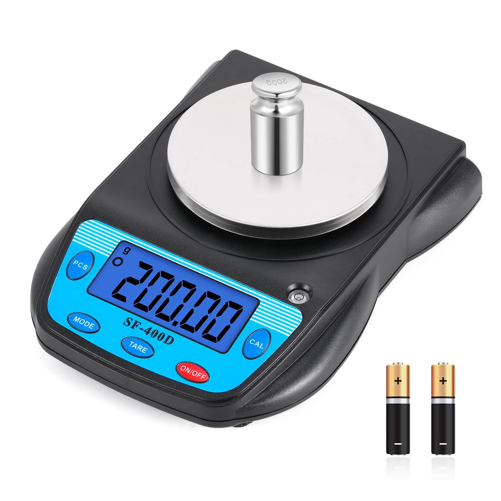Bonvoisin Digital Lab Scale 600g x 0.01g Precision Electronic Scale LCD Display Analytical Balance Jewelry Scale Scientific Scale 0.01g Accuracy (Blue)