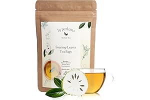 HYPERLAMA Natural Soursop Leaves Tea Bags from Pure Dried Soursop Graviola Leaves Tea, Hojas De Guanabana Leaves, Herbal Tea Gift for Health and Wellness (20, Soursop Leaves)