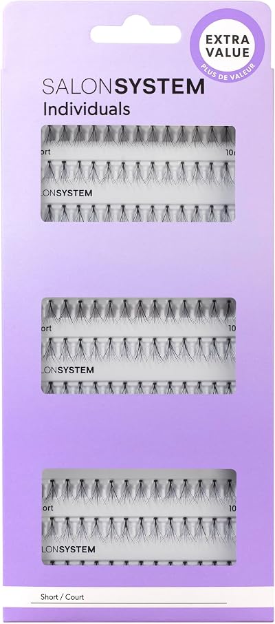 Salon System Individual Lashes Salon Value Pack Black Short - WeaShaemgLi