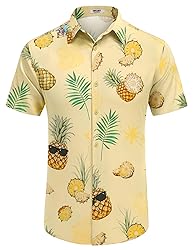 COOFANDY Mens Hawaiian Shirts Short Sleeve Button