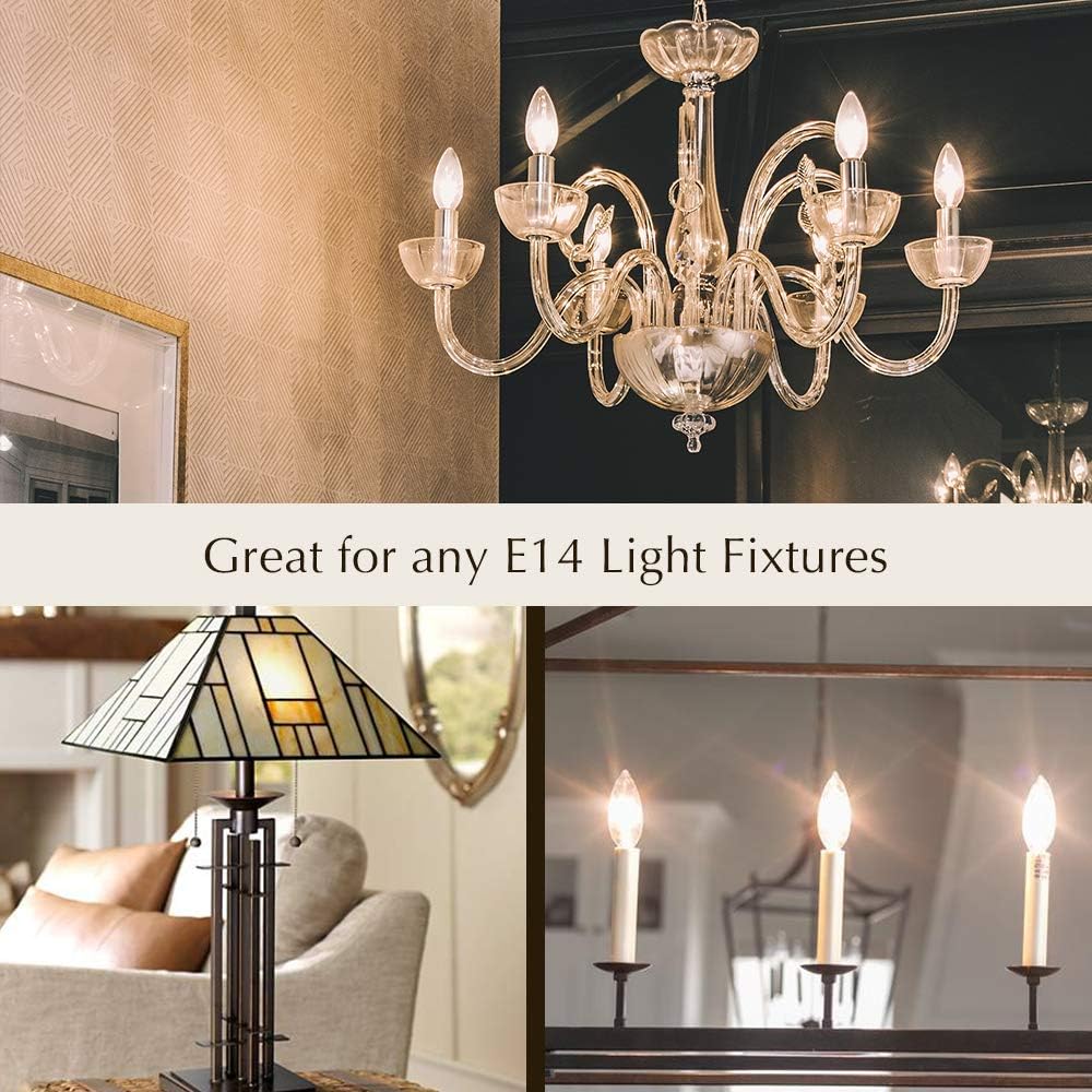 Light Bulbs Small Screw in Candle, Ịṇcạṇḍẹṣcẹṇṭ Candle Bulbs Dimmable 2̣5̣Ẉạṭṭ, 10 Pack Screw in Light Bulbs SES E14 - Image 5
