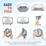 Pawaboo Small Animals Playpen with Pad Waterproof Fenced Tent Grey view 2