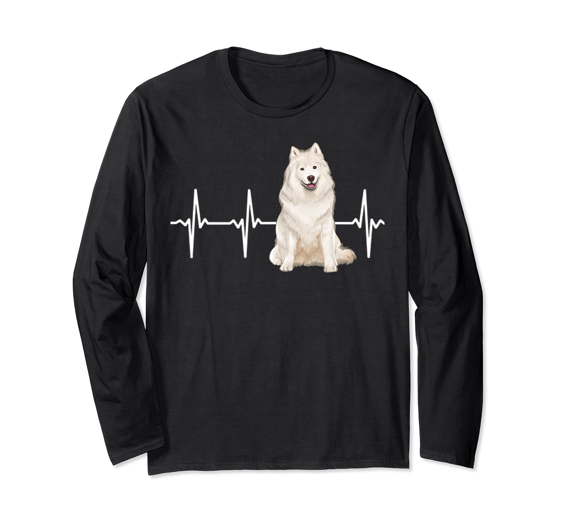 Samoyed Heartbeat Dog Lover Long Sleeve T-Shirt