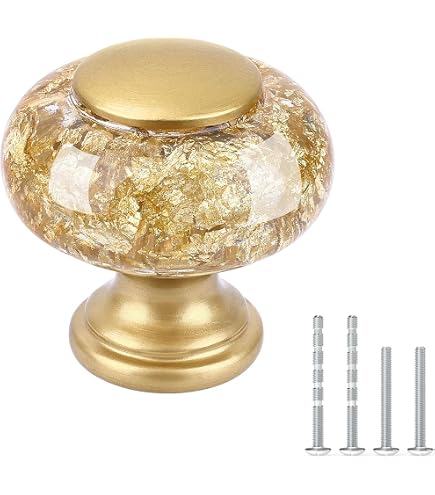 amazon gold dresser knobs Haidms 10 Pack Gold Cabinet Knobs Soild Zinc Alloy Brushed Gold Cabinet Knobs Kitchen Drawer Hardware Cupboard Hardware for Kitchen