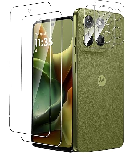 WRTBS Coque De Téléphone Pour Motorola Moto G15 Avec Protecteur D'écran En Verre, Coque De Protection Intégrale Robuste De Style Militaire Pour Appareil Photo, Noir