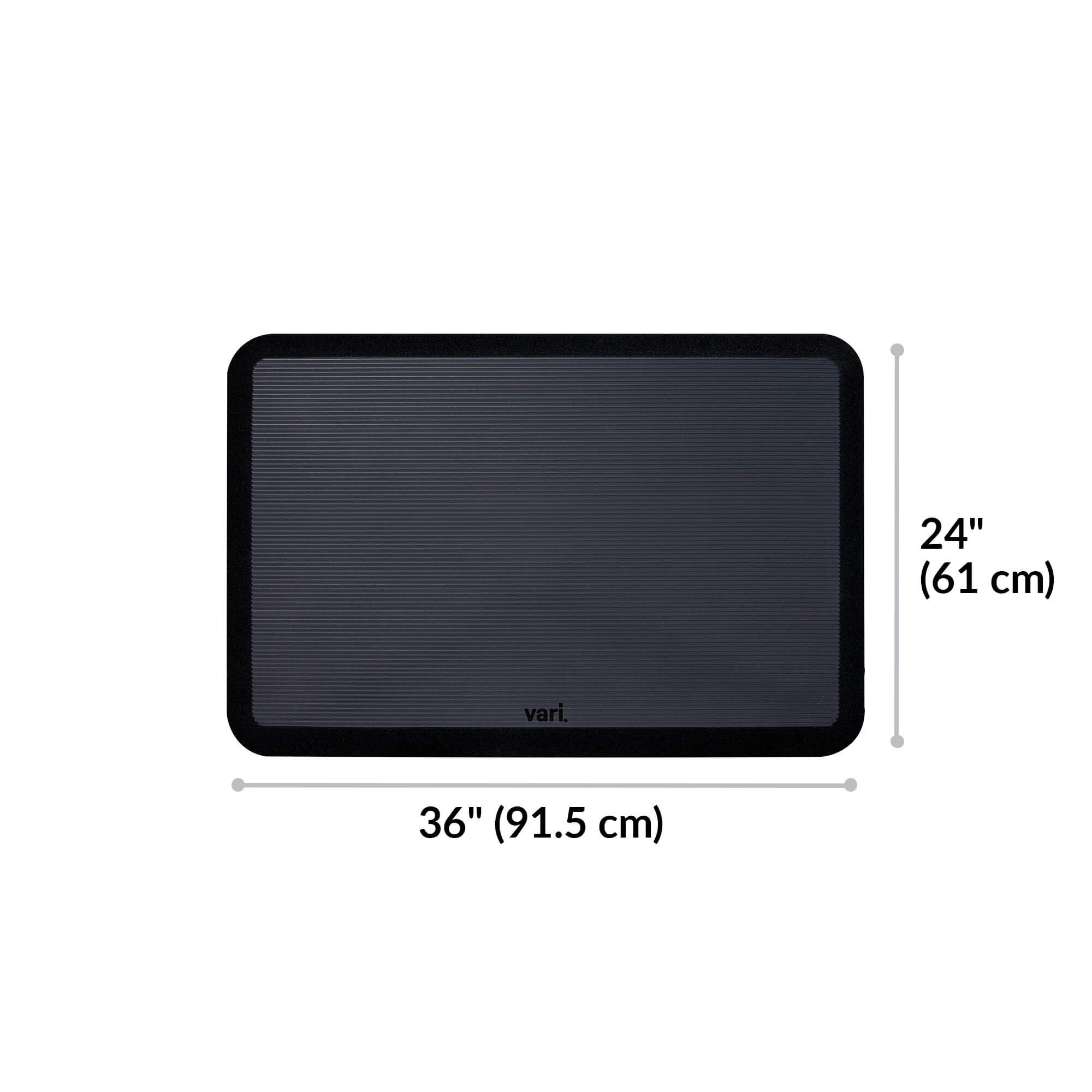 Vari Standing Mat 36x24 (VariDesk) - Anti Fatigue Non-Slip Mat - Standing Desk Accessory, Cushioned for Comfort - Perfect for Home, Office, or Kitchen Indoor Floor - Black
