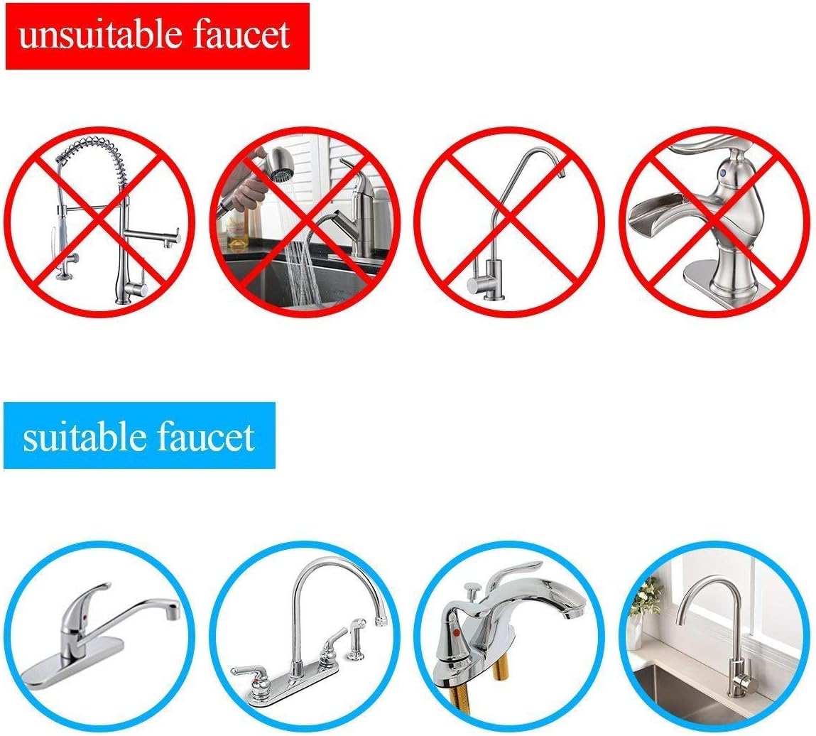 WINGSOL Faucet Water Filter Stainless-Steel Reduce Chlorine Speedy Flow, Japan PAC Filter Improve Taste, Faucet Filters for Faucets-Fits Standard Faucets: Home & Kitchen