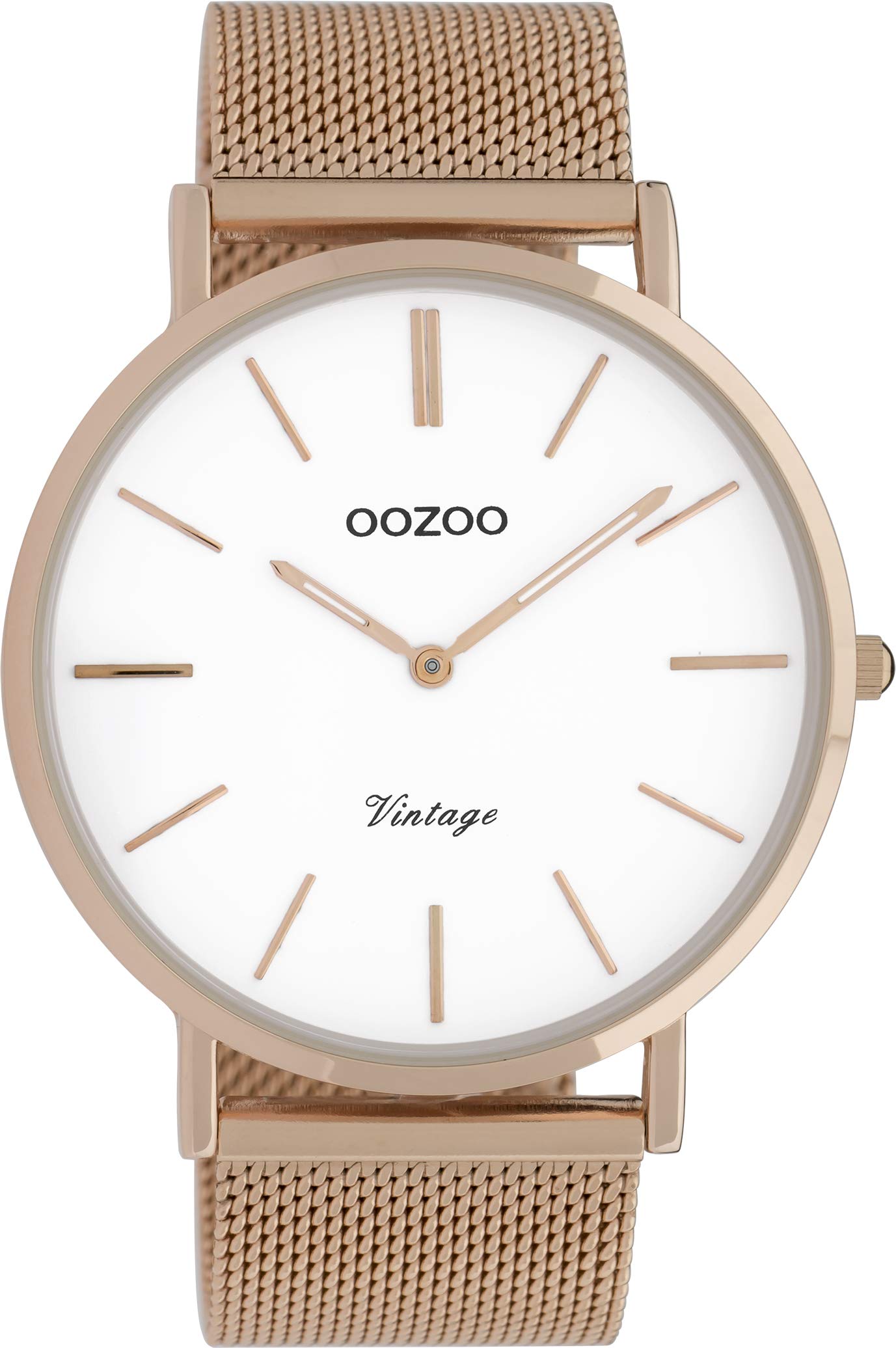 OOZOO Vintage Rosegoudkleurig/White watch C9916 (44 mm)