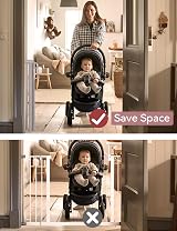 momcozy Retractable Baby Gate 71in Wide 41in Tall Mesh Gate for Doorways view 3